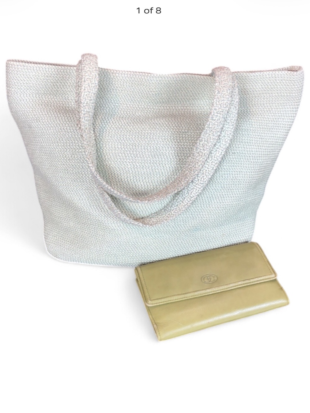 TALBOTS Green bag and wallet